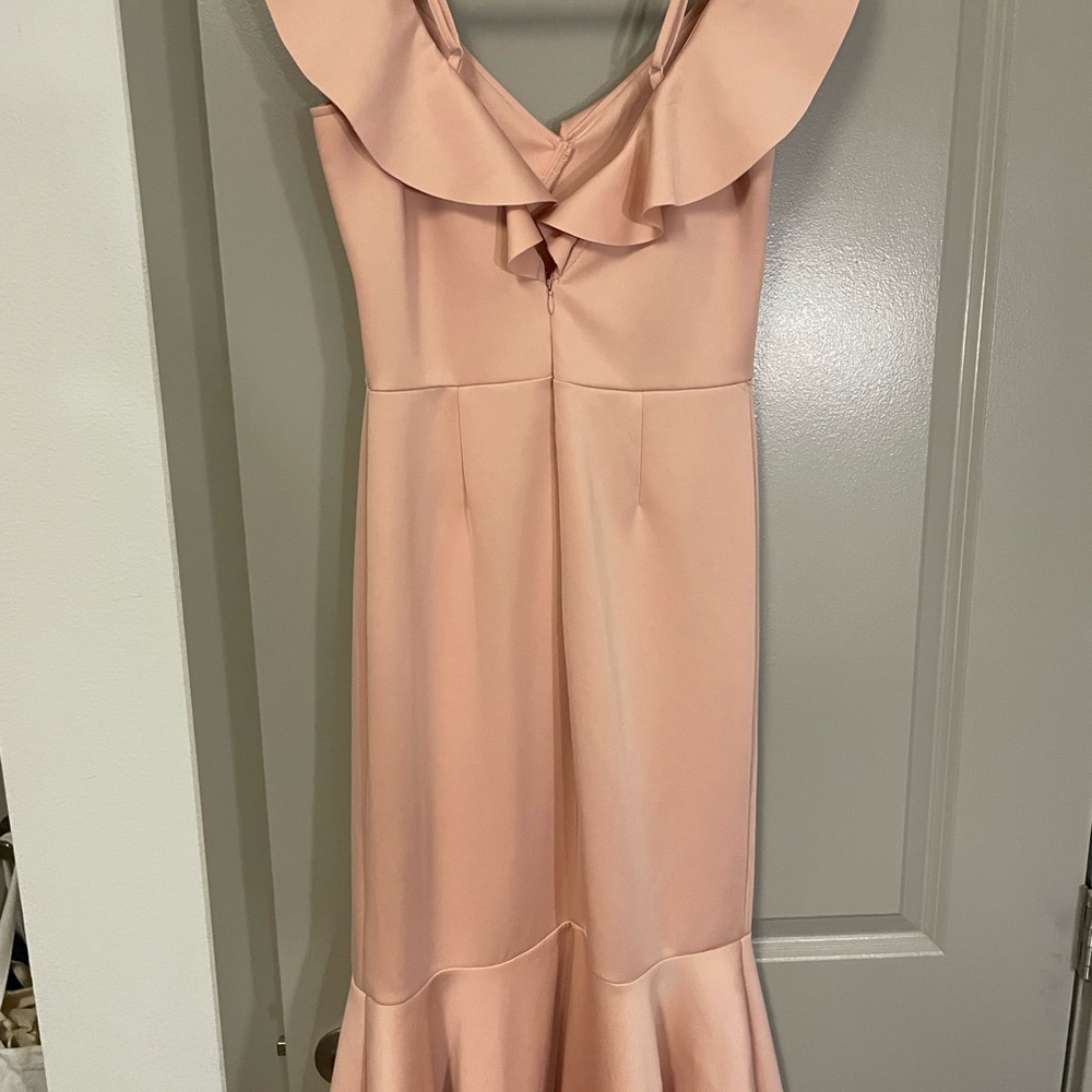 VENUS Peach Ruffle High-Low Dress - Picture 2 of 3